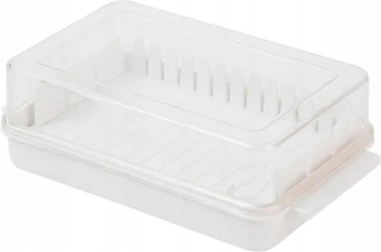 Plastic White Butter Dish