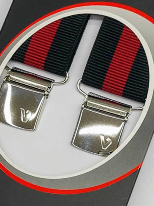 Breteli Bărbați Victoria 35mm 4 Cleme 63036-692d Khaki Roșu