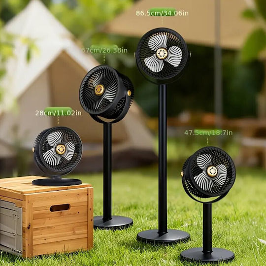 Roza Fan for Mobile Phone USB / Electric and Power Bank Black