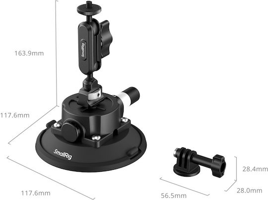 SmallRig 5855B Action-Kamera-Stützbasis mit Saugnapf