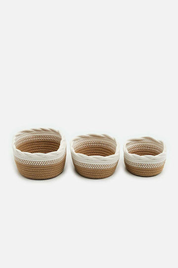 SteweHome Set Coșuri Decorative Din Paie Multicolor 10 Bucăți