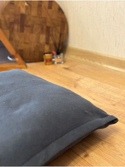 SteweHome Velvet Grey Floor Pillow 60x60cm