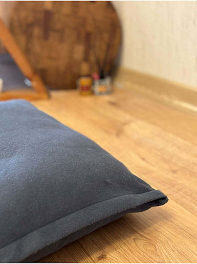 SteweHome Velvet Grey Floor Pillow 60x60cm