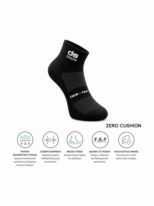 Desocks Running Sportsocken Schwarz 1 Paar