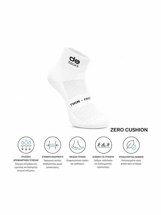 Desocks Lauf Sportsocken Weiße 1 Paar