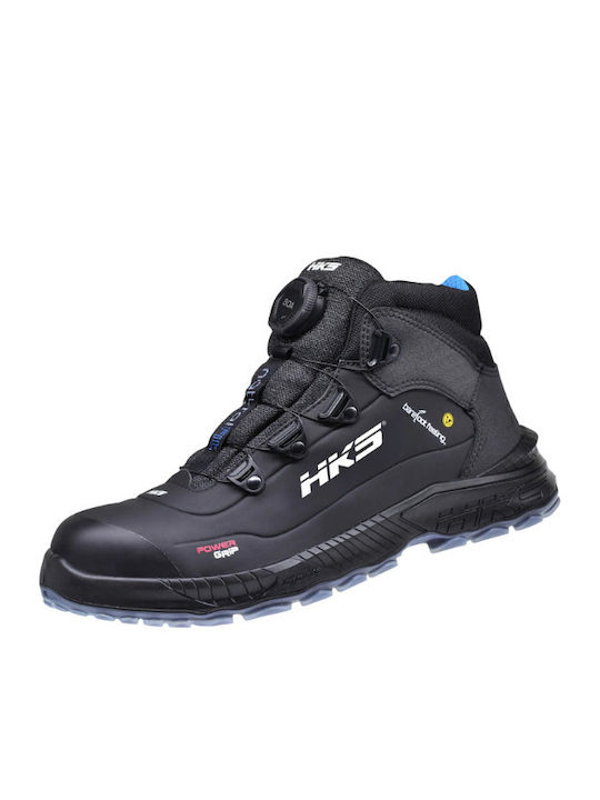 HKS BFS Sicherheitstiefel Schwarz S3 mit Knöchelschutz AN ESD SRC