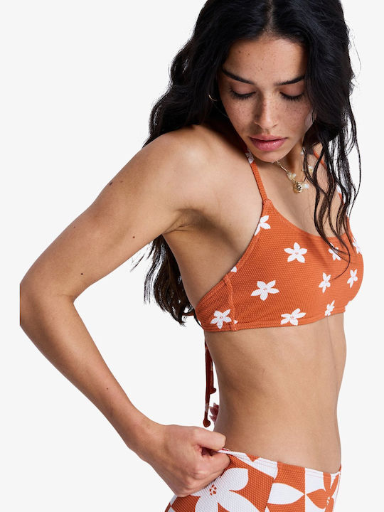 Bikini Top A Cup With Padding Floral White