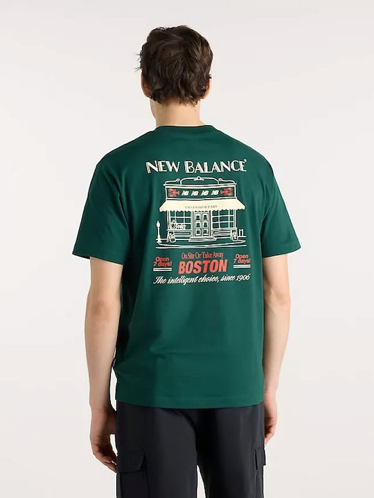 New Balance T-shirt Πράσινο