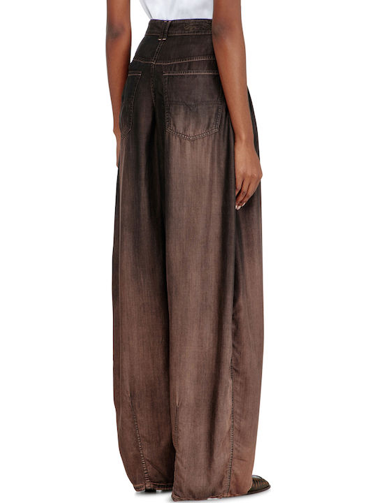 Diesel Hochgebirge Damen Jeans Hosen in Entspannt Passform Braun