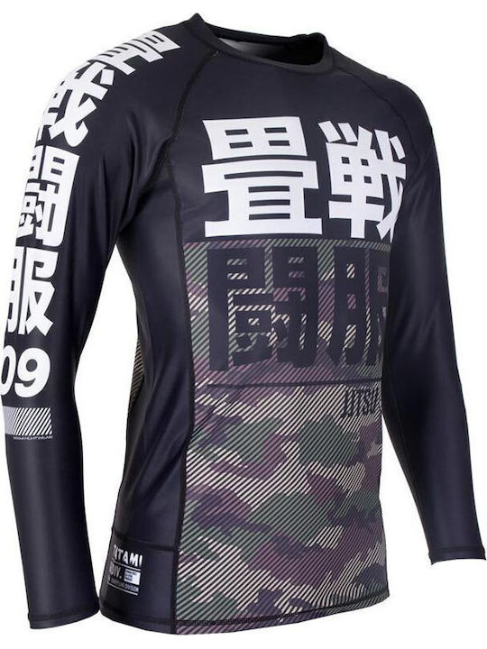 Tatami Fightwear Kinder Lange Ärmel Kampfkunst T-Shirt für Jiu-Jitsu Grüne