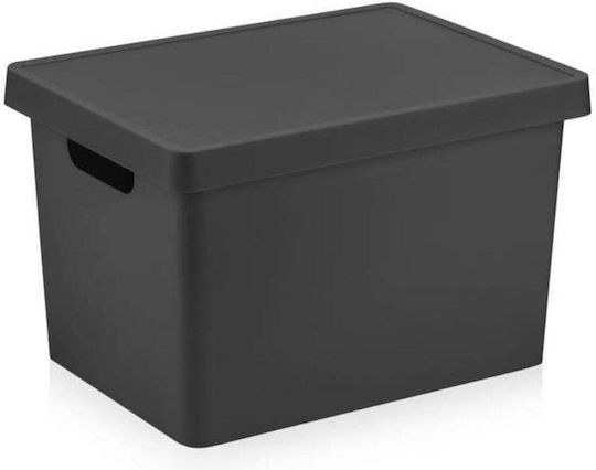 SteweHome Kunststoff Aufbewahrungsbox mit Deckel 17lt