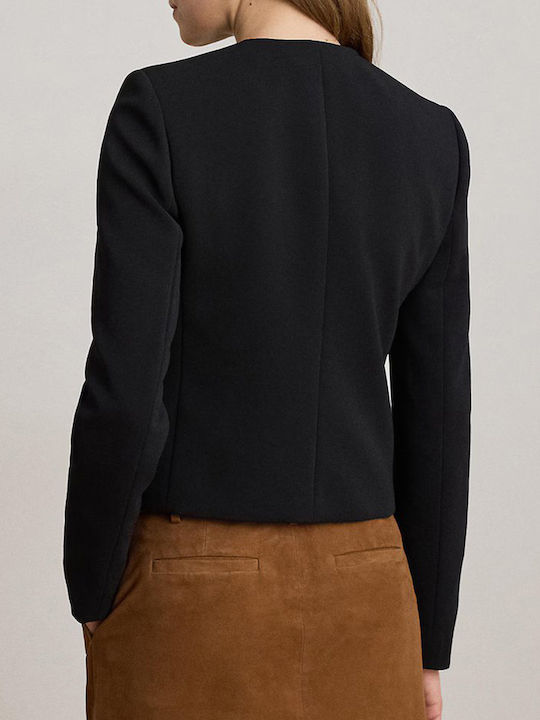 Ralph Lauren Damen Krepp Blazer Schwarz