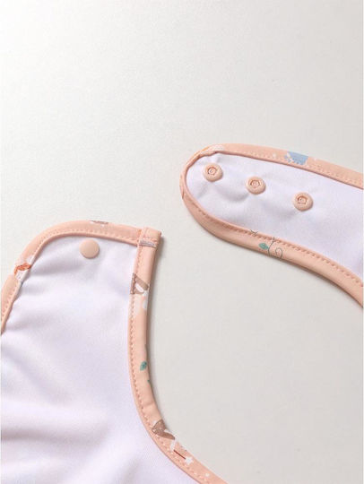 Tutete Mouse Fairies Waterproof Fabric Bib with Button and Pocket for 6 Months+