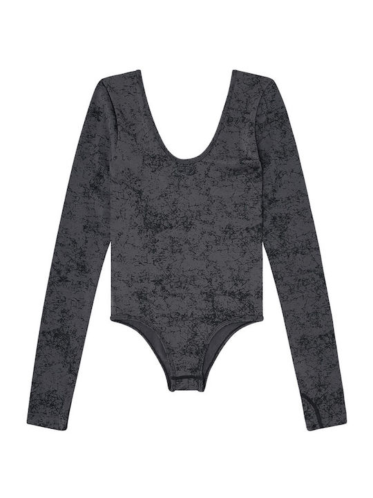 Diesel Ionna-utlt Longsleeve Bodysuit Women Diesel Ανθρακι Μαυρο A22839-0sibj-9xxa