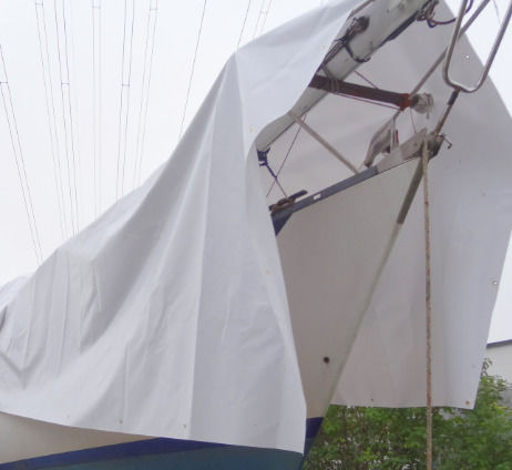 Dalimond Reinforced Eyelets Waterproof Tarpaulin 250gr/m² 10x2m Heavy Duty White