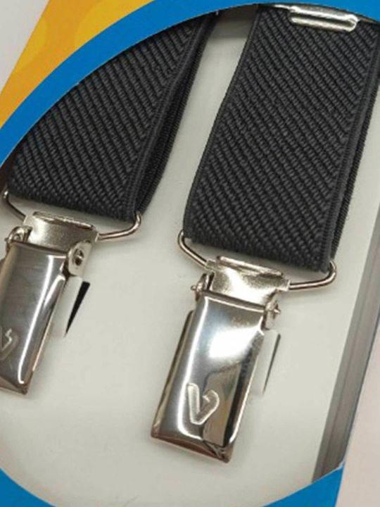 Victoria Kids Suspenders in Grey Colour with 3 Clips