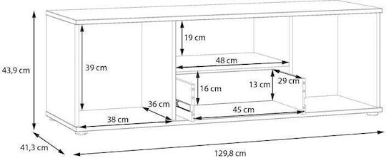 TV-Ständer Firenze Grün M130xΠ42xH44cm