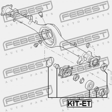 Febest Radlager Set Für Ford Ranger Et 2006-2011 Eu 3735783