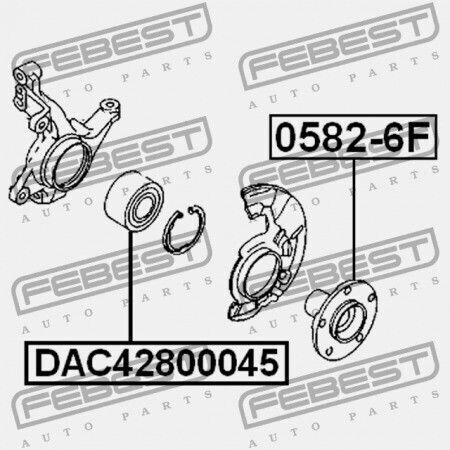 Radlager Für Vorderes Gehäuse Mazda 3 Bk 2003-2006 Eu Fb01-26-151c