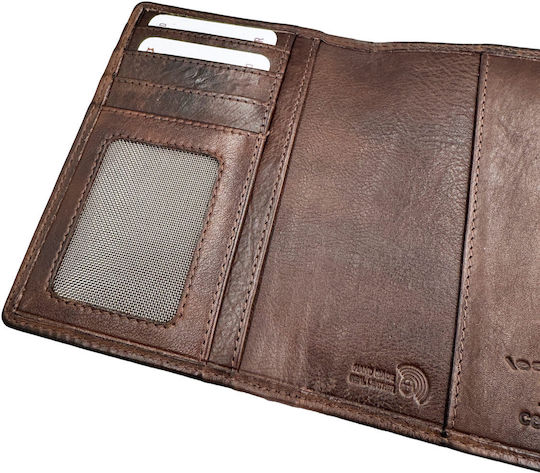 Leder Reisepasshülle Geflochten Braun RFID Gravur