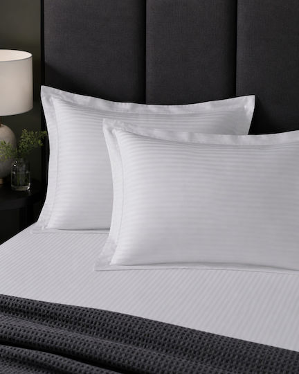 Olia Home Μαξιλαροθήκη Ξενοδοχείου από Βαμβάκι & Πολυεστέρα 72x52εκ.