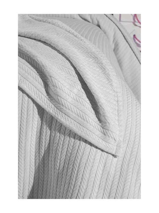 SteweHome Knitted Double Blanket 220x240cm White