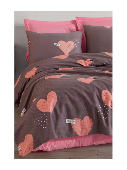 SteweHome Set Double Pique Blanket 200x230cm Pink