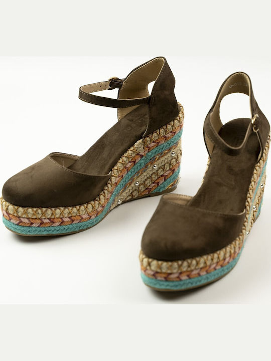 Sommer Damenplattformen Im Stil Espadrilles Braun