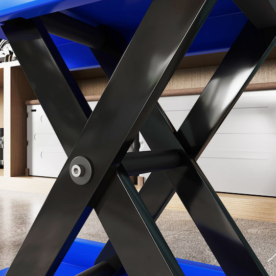 Durhand Foldable Anti-Slip Support Steel Rubber 41.5x23.5x10-37 cm Blue Black C30-012v00bu