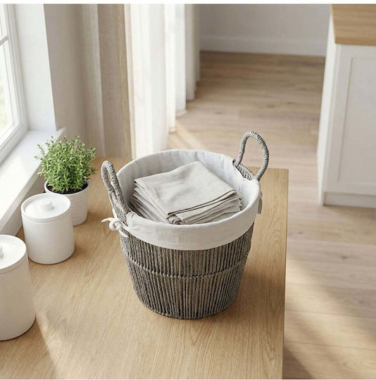 SteweHome SteweHome Kinder Aufbewahrungskorb Aus Stroh Mehrfarbig 30x30x30cm
