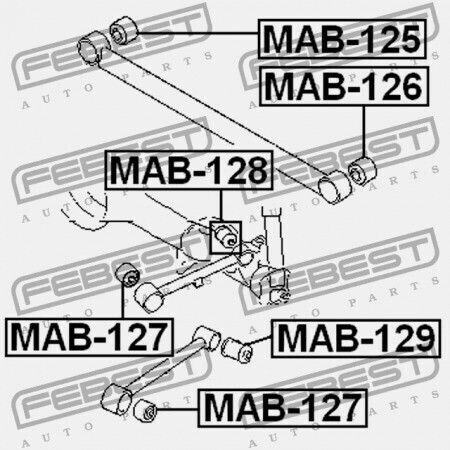 Πίσω Διαμήκης Δακτύλιος Ράβδου Mitsubishi Pajero Mini H53 58a 1998.08 Jpn Mr267543