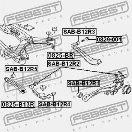 Заден Пръстен На Щанга За Закрепване Subaru Наследство B12 1998.04-2003.06 El 20250-ae060