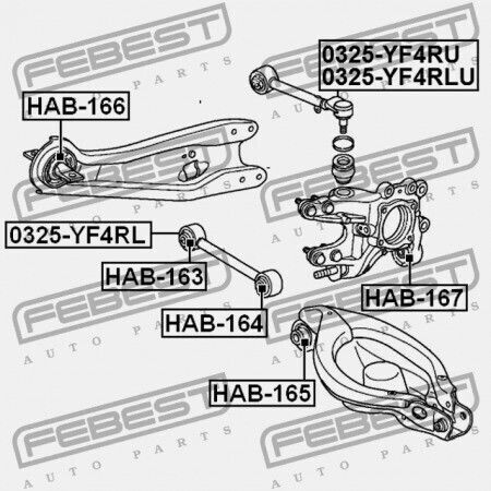 Μπουλόνι Πίσω Ράβδου Σύνδεσης Honda Pilot Yf4 2009-2014 Gn 52345-sza-a02