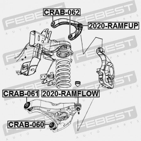 Преден Долен Пръстен На Ръкава За Управление Dodge Ram Iv 2009-2018 04877158ah