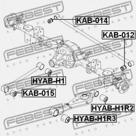 Rear Control Arm Bushing Hyundai H-1 07 2007-2015 Gen 55200-4h000
