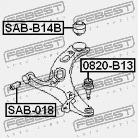 Febest Vorderachse Kontrolle Arm Hinterring Subaru Legacy B14 2009.02 Jp 20204-aj010