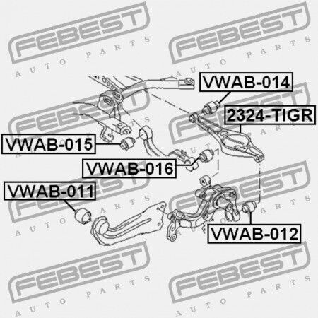 Κουζινέτο Πίσω Ράβδου Σύνδεσης Audi A3 S3 Sportb. Lim. Qu 2004-2013 Rdw 1k0505323n