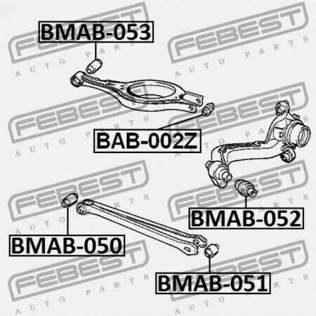 Bmw 3 E46 1997-2006 Ece Flotter Dichtungsring für die Vorderseite Gelenke 33321140345