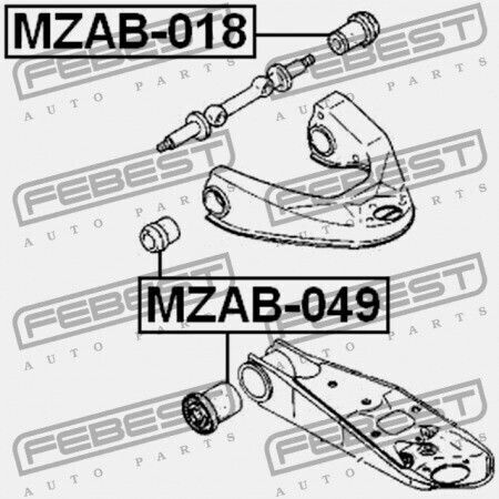 Febest Vorderachsring Obere Steuerarm Mazda Bongo Sk 1999-2010 Jp S083-34-840a