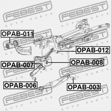 Febest Vorderachse Kontrolle Arm Hinterer Querlenker Opel Insignia 2009-2017 0423072