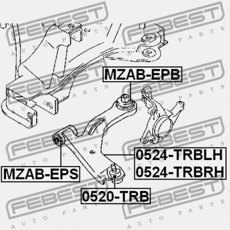 Front Control Arm Rear Bushing Mazda Tribute Cz 2001-2011 Usa Ec01-34-300j