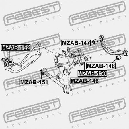 Febest Kuezineto Piso Radvou Prosdesis Mazda CX-5 Ke 2011-2012 Eu Kd35-28-200c