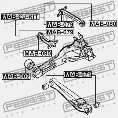 Febest Kupzineto Hinten Verbindungsstange Mitsubishi Lancer Mirage Cj-cp 1995.08-2000.08 Jpn Mr491347