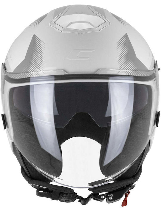 CGM Ipe City 126G Grey / White Gloss Κράνος Μηχανής Jet ECE 22.06 1200gr με Sunvisor