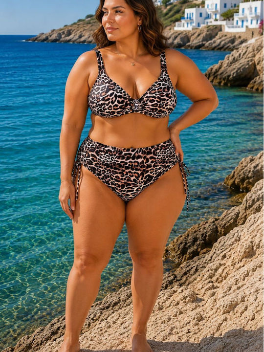 Set Bikini με Ελαφριά Ενίσχυση Animal Print