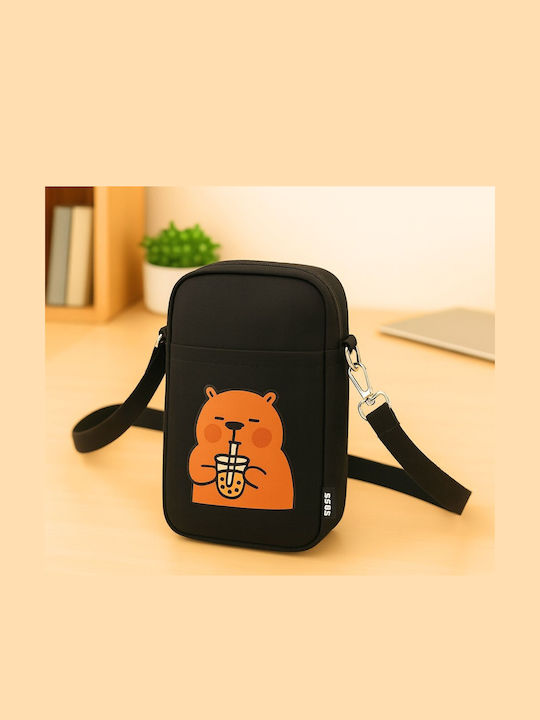 Lean Toys Geantă De Umăr Pentru Copii Neagră 20x14.5cm