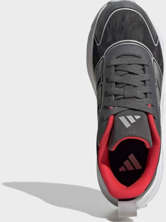 Tensaur Run 4.0 Kinder Sportschuhe Laufen mit Schnürsenkeln Graue