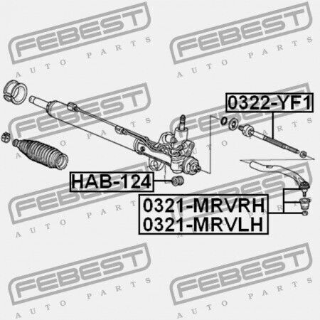 Febest Ράβδος Τιμονιού Honda Pilot Yf1 2003-2007 Us 53010-s9v-a01