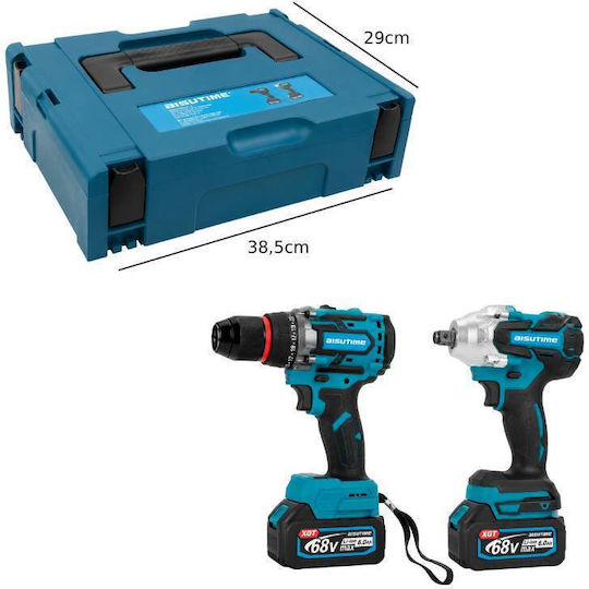 013243 Drill Driver & Impact Driver Set with 2 Batteries and Case