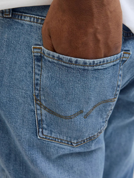Plus Plus Men's Jeans Pants Elastic Light Blue